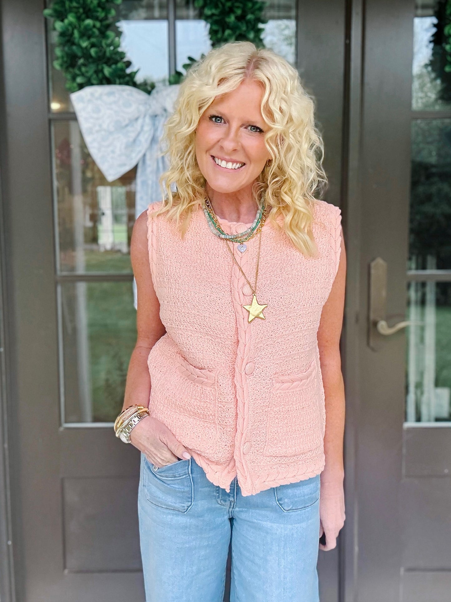 Peony Pink vest