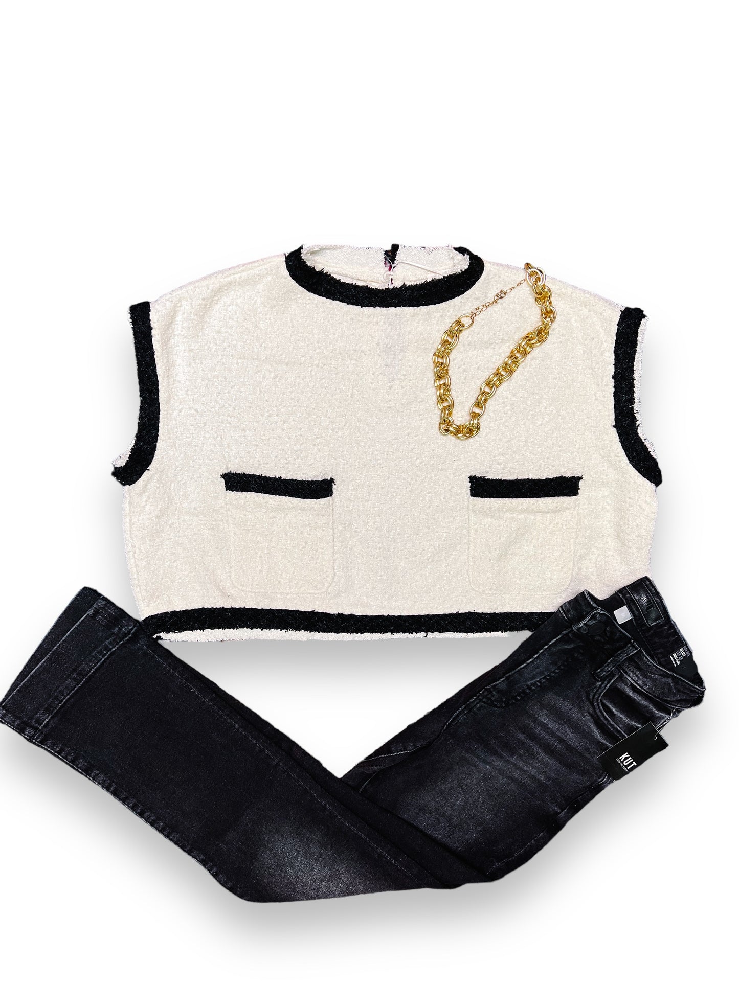 Ivanka boucle top