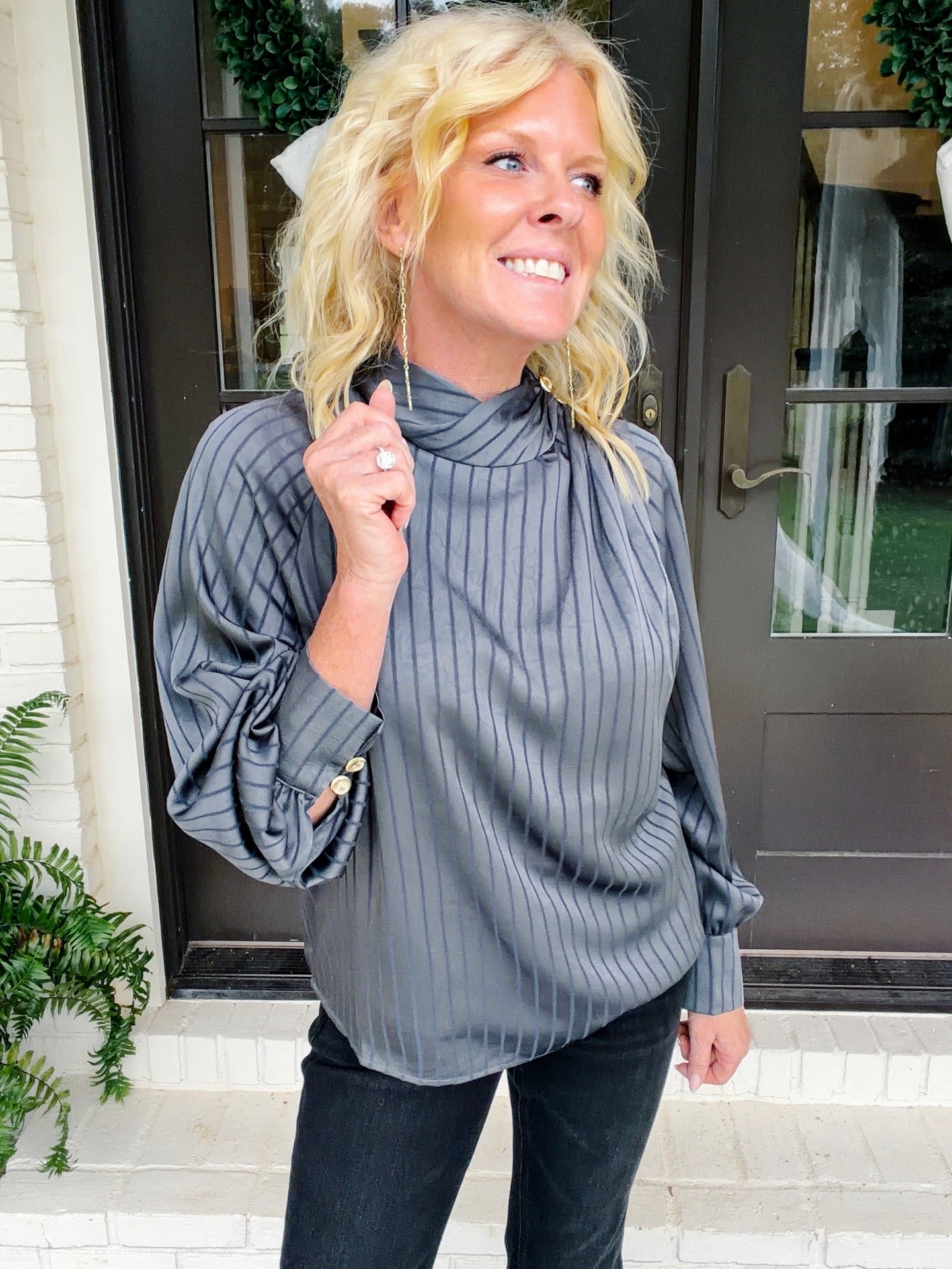 Slate blouse