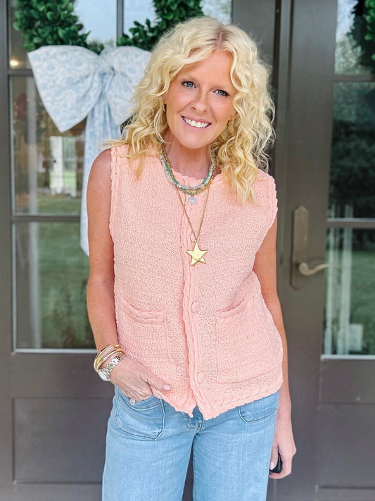 Peony Pink vest