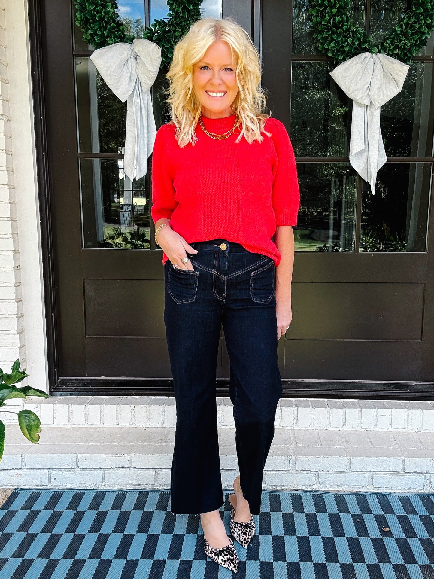 Western Flare cropped KUT denim