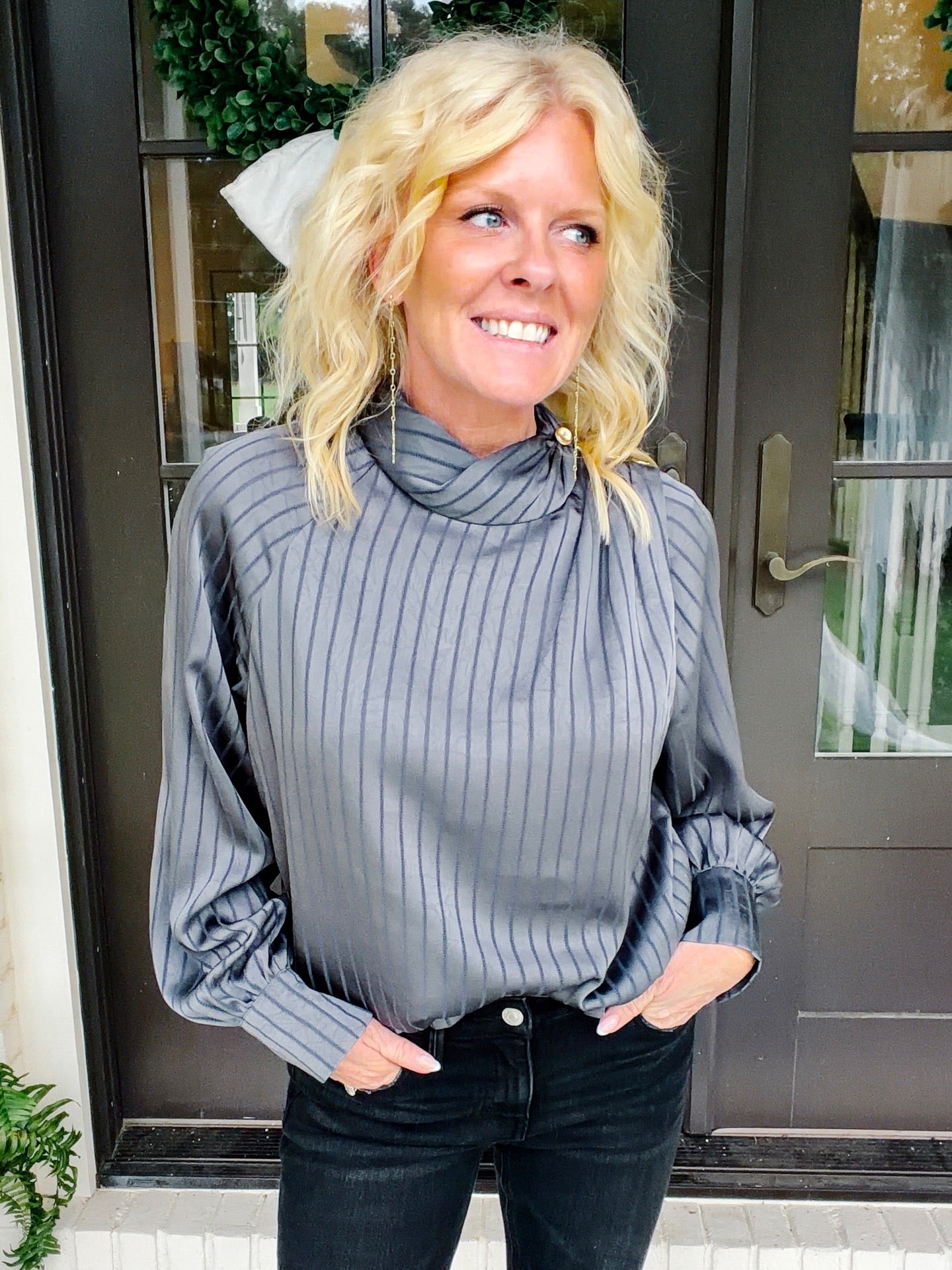 Slate blouse