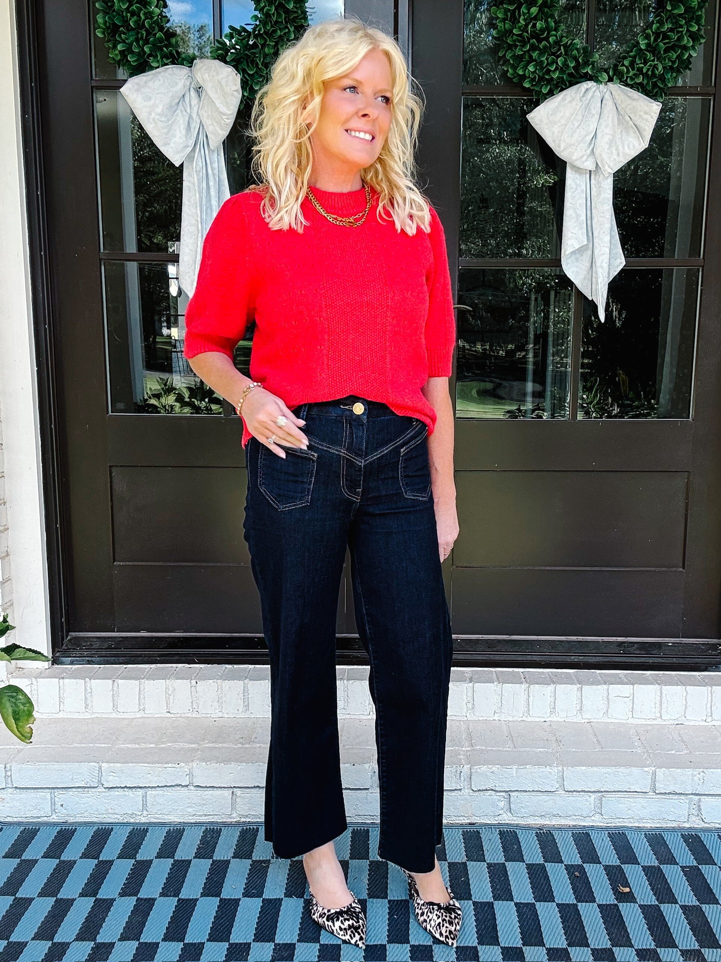 Western Flare cropped KUT denim