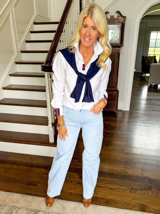 Perfect Faux sweater- Navy