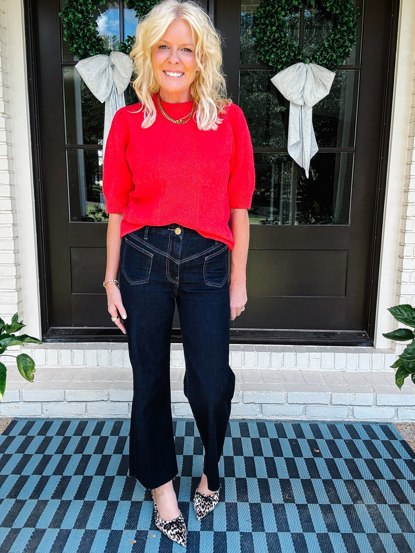 Western Flare cropped KUT denim