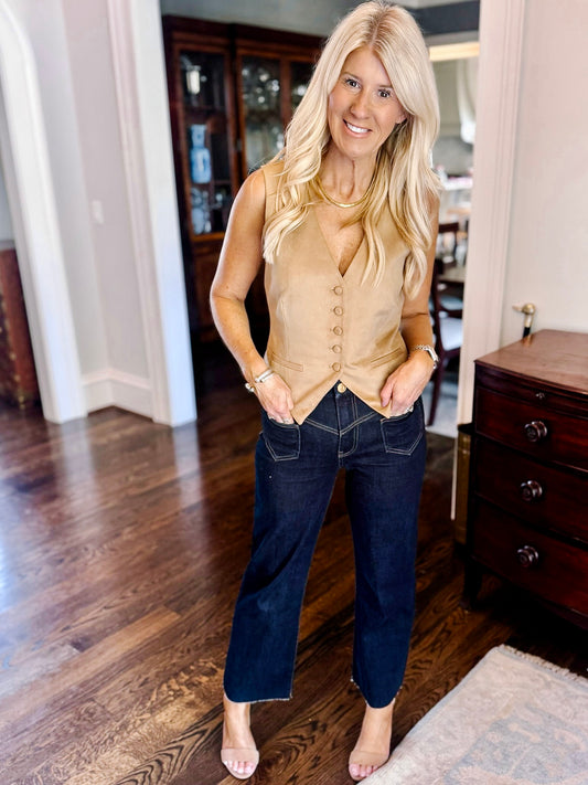 Western Flare cropped KUT denim