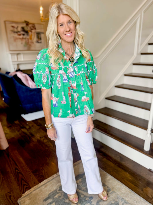 Vervet Wide Leg white denim