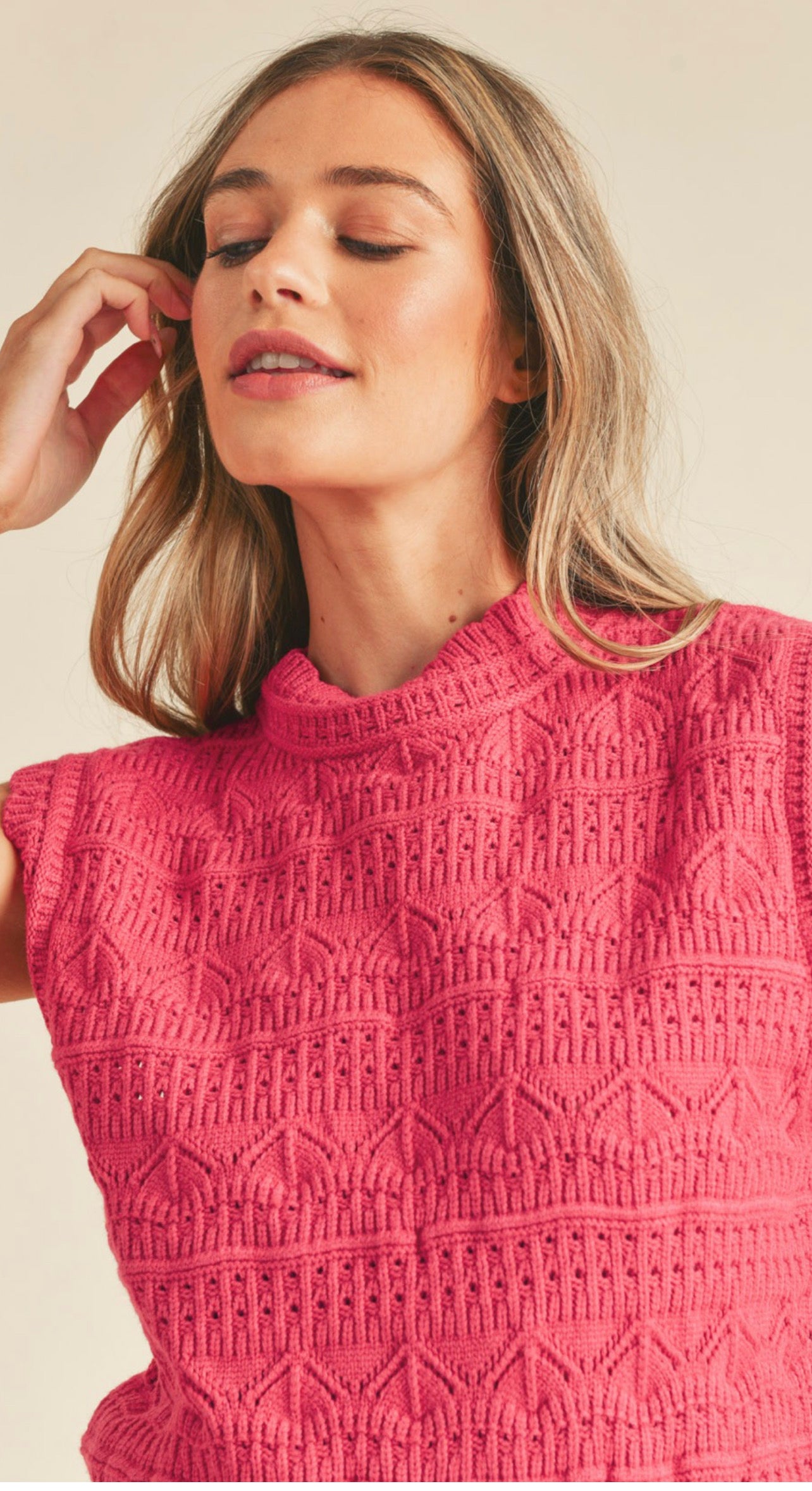 Raspberry Beret sweater