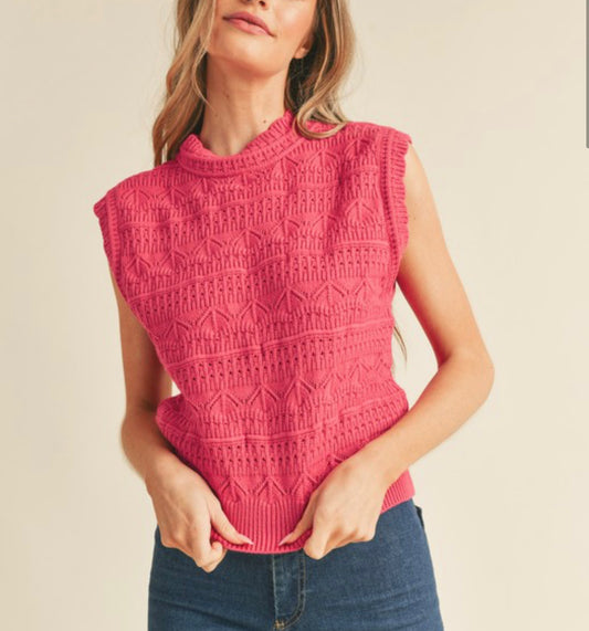 Raspberry Beret sweater